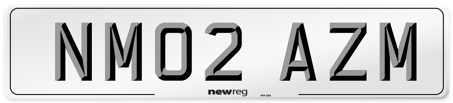 NM02 AZM Number Plate from New Reg